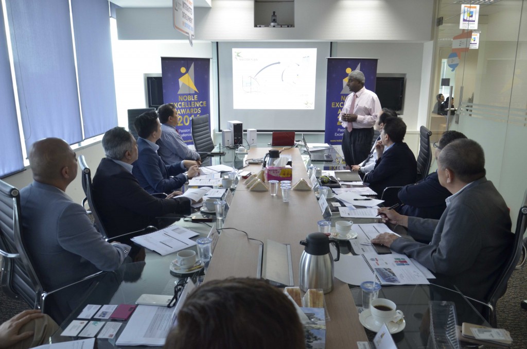 The judges paid rapt attention to each finalist's presentation. Each participant is given 20 minutes to present their development and 20 minutes for Q&A with the judges.